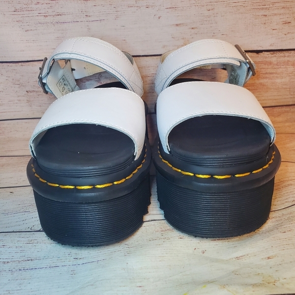 Dr Martens x Free People Womens Size 7 White Voss Quad Platform Sandals - Picture 3 of 13